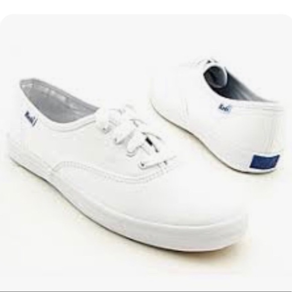 White Leather Keds Sneakers Shoes 8.5
